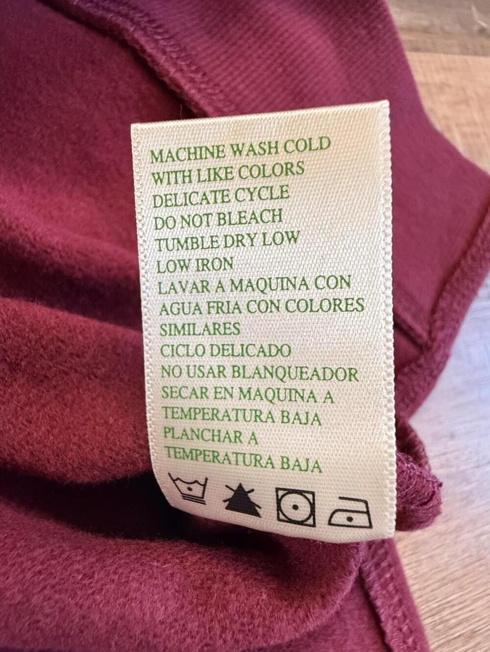 Wine O'Clock Burgundy Large Sweatshirt Long Sleeve Soft Feel Brand New Tags - Picture 8 of 9